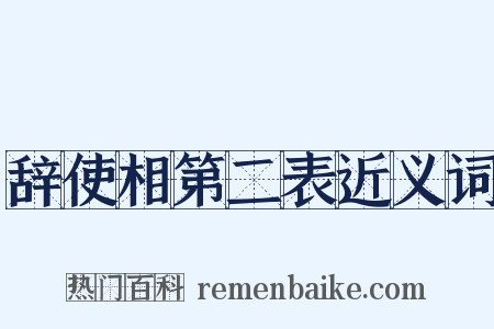 辞使相第二表近义词是什么意思的图片